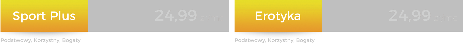 Cennik - Pakiety premium